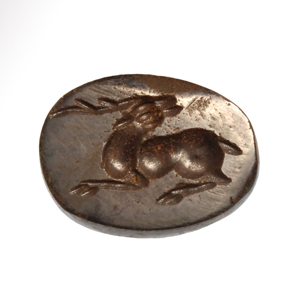 Sasanian Hematite Seal with Stag (No Reserve Price) #1.0