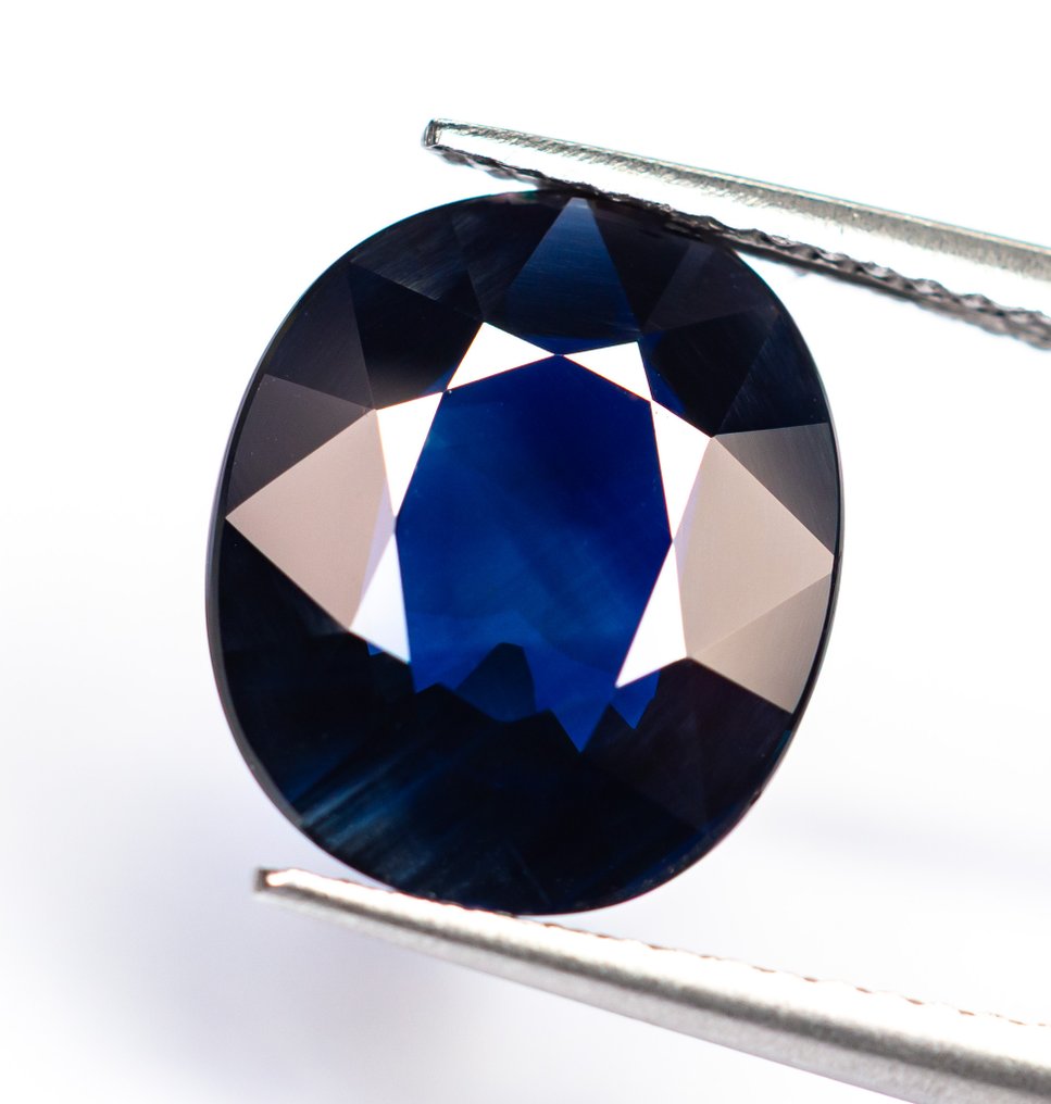 Zonder minimumprijs Saffier  - 4.69 ct - Bellerophon Gemlab - Dark Blue #1.0