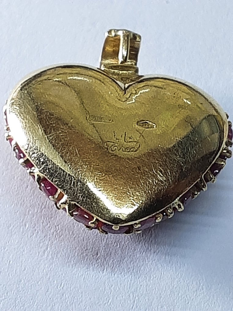 Pendant - 18 kt. Yellow gold Ruby - Ruby #3.2