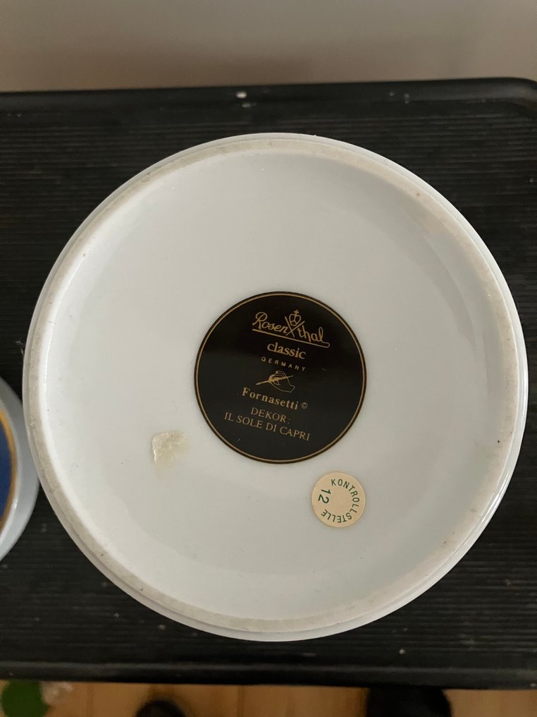 Rosenthal - Fornasetti - Fémdoboz - Il Sole di Capri - Porcelán #1.0