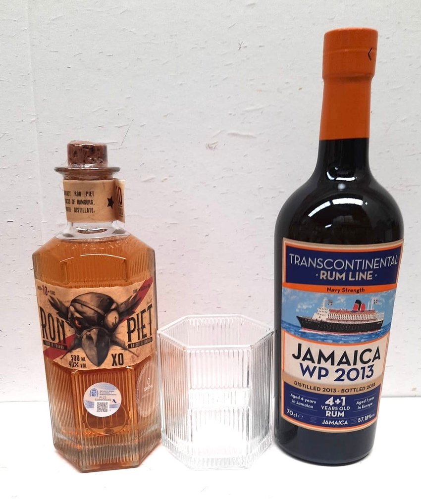 Ron Piet XO + Worthy Park 5yo - 500 ml, 70 cl - 2 flasker #1.0