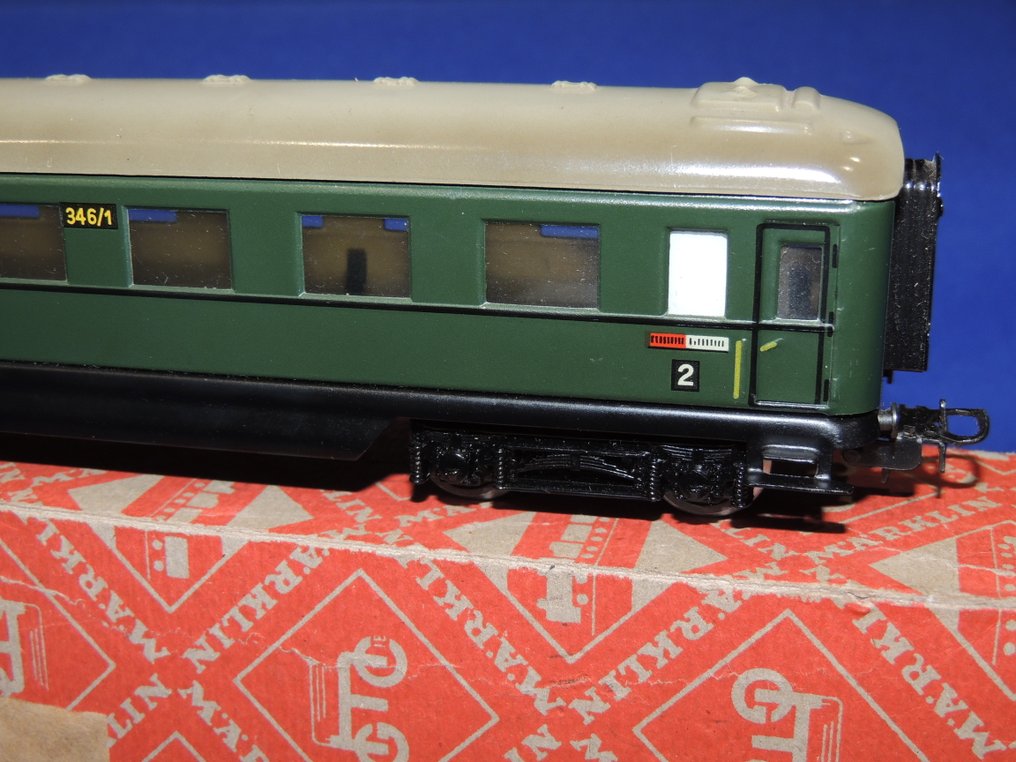 Märklin H0 - 346/1 (4006.4) - Modelltog passasjervogn (1) - Schürzenwagen - DB #2.1