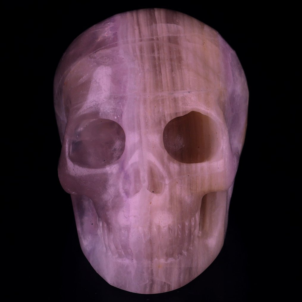 Φθορίτης 522 γρ. κα 8,80 x 6,80 εκ. Φθορίτης Μαγεμένο Κρανίο, η πιο εκλεκτή γκαρνταρόμπα τέχνης, γλυφός- 522 g #1.0