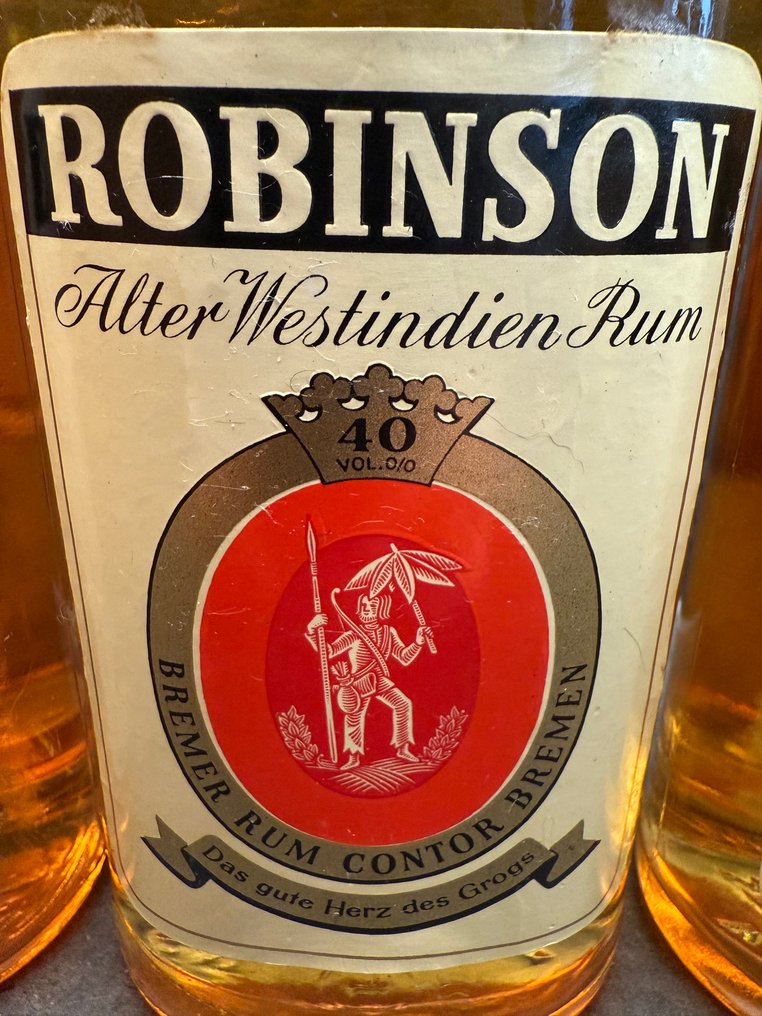 Robinson Bremer Rum Contor - Echter Westindien Rum - b. 1960s - 70cl - 3 bottles #1.0