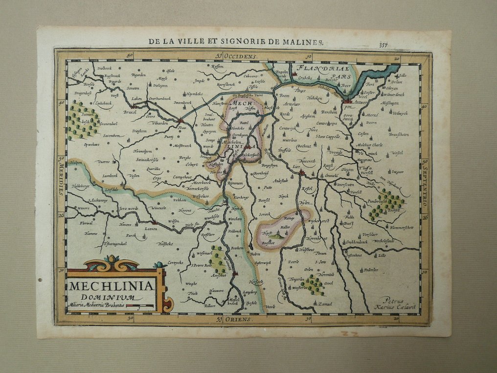 Belgia - Mechelen, Antwerpen, Lier, Leuven, Brabant; Petrus Kaerius / J.E. Cloppenburg - Mechlinia Dominium - 1632 #1.0