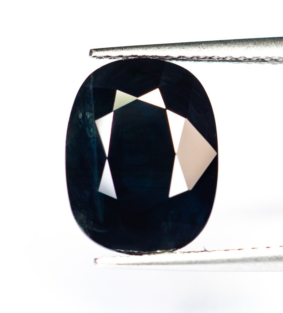 Nincs minimálár Zafír - 7.60 ct - Bellerophon Gemlab - Sötét zöldeskék #1.0