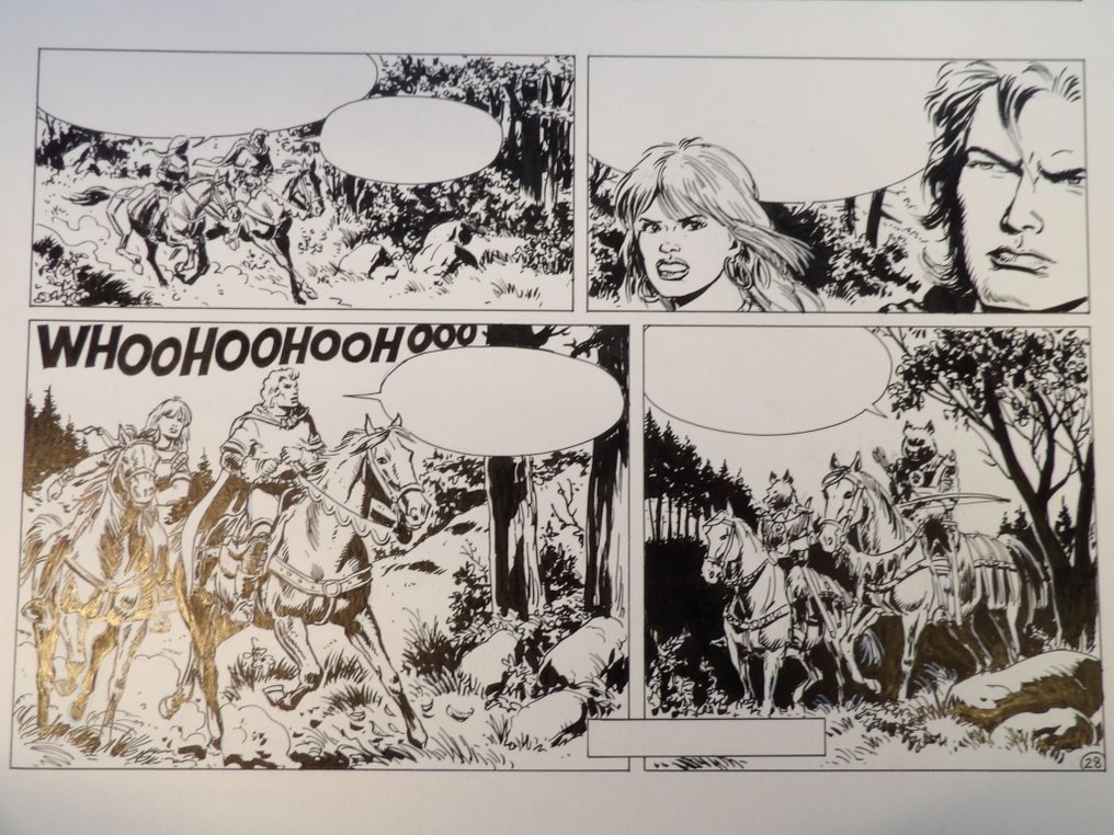 Scholz, Claus - De Rode Ridder 226 - Het Hels Verbond [strook 27 + 28] - 1 x 原始页面 - 2010 #4.3