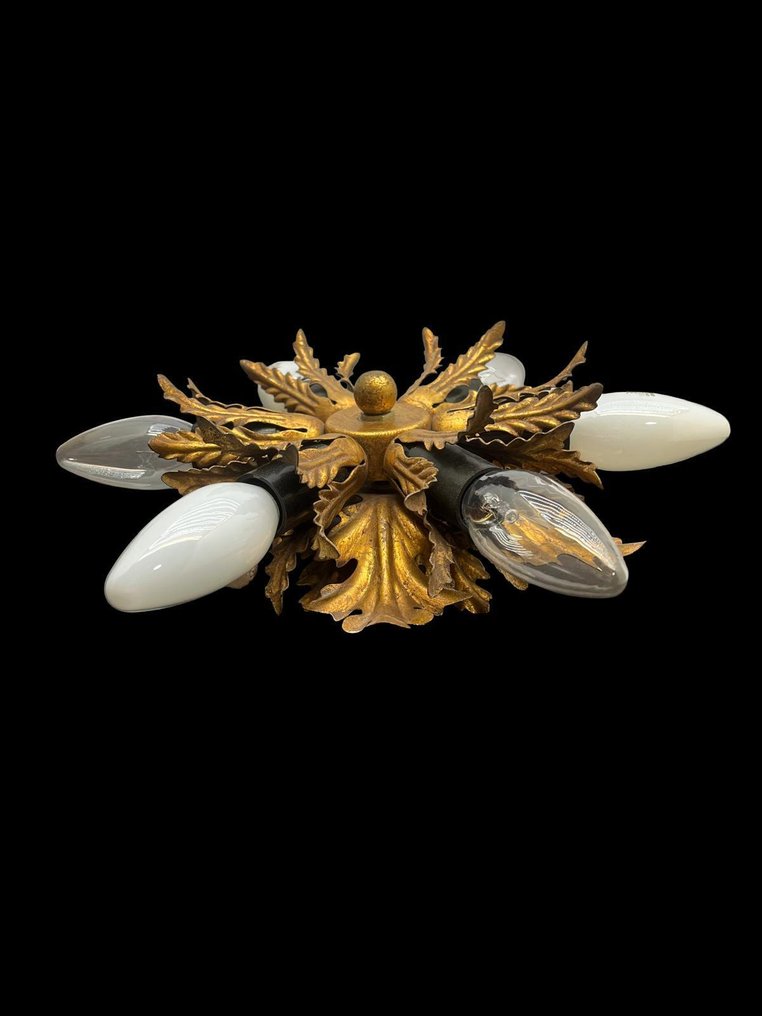 Banci Firenze - Flush mount ceiling lamp - wrought iron gold leaf #1.0