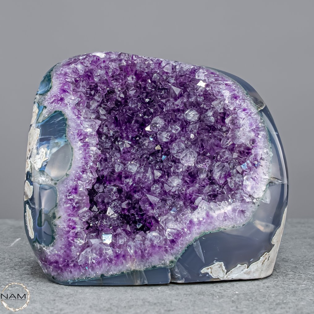 Exclusive amethyst-agate druzy from Uruguay Deep elegance & sparkle in perfection- 884.29 g #2.1