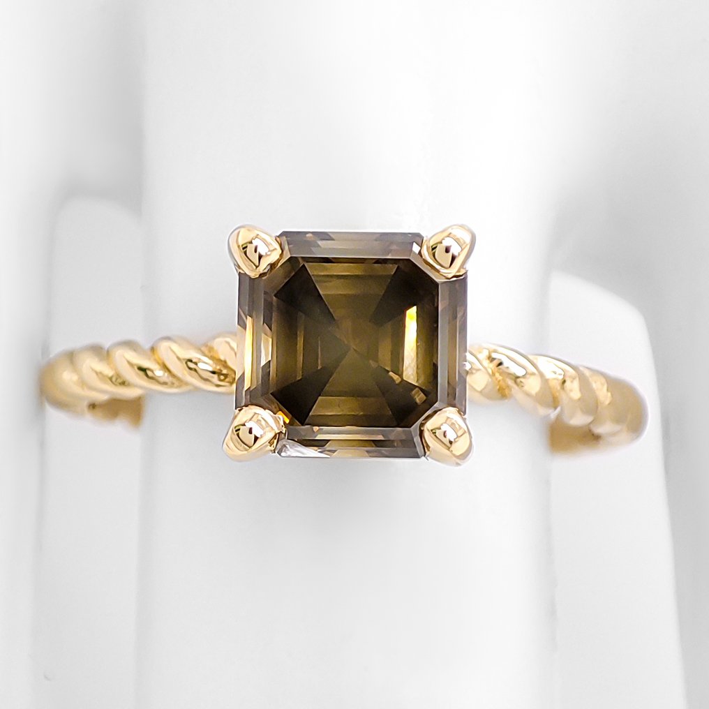 沒有保留價 - 戒指 - 14 克拉 黃金 -  1.55ct. tw. 鉆石 (天然彩色) #1.0