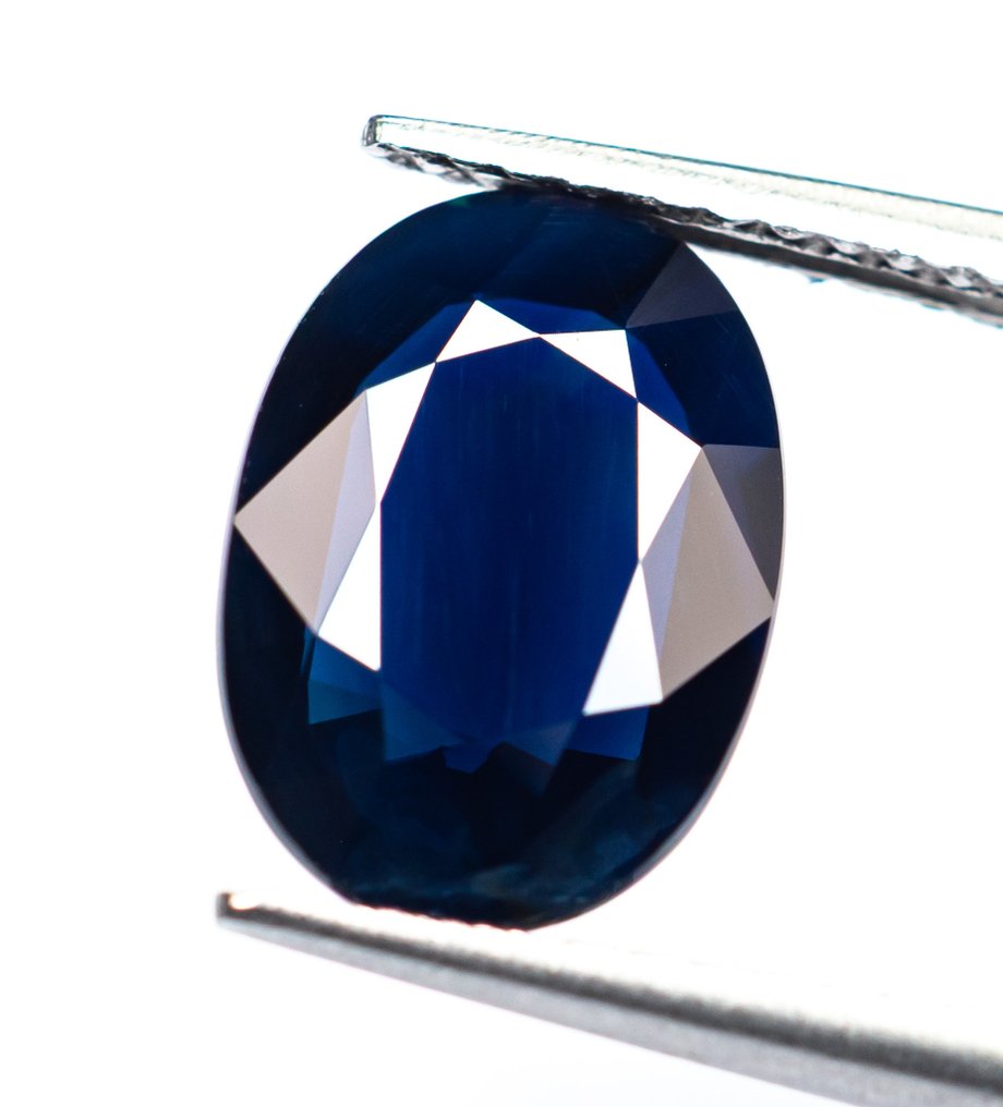 Ingen mindstepris Safir  - 3.35 ct - Bellerophon Gemlab - Mørk Blå #1.0