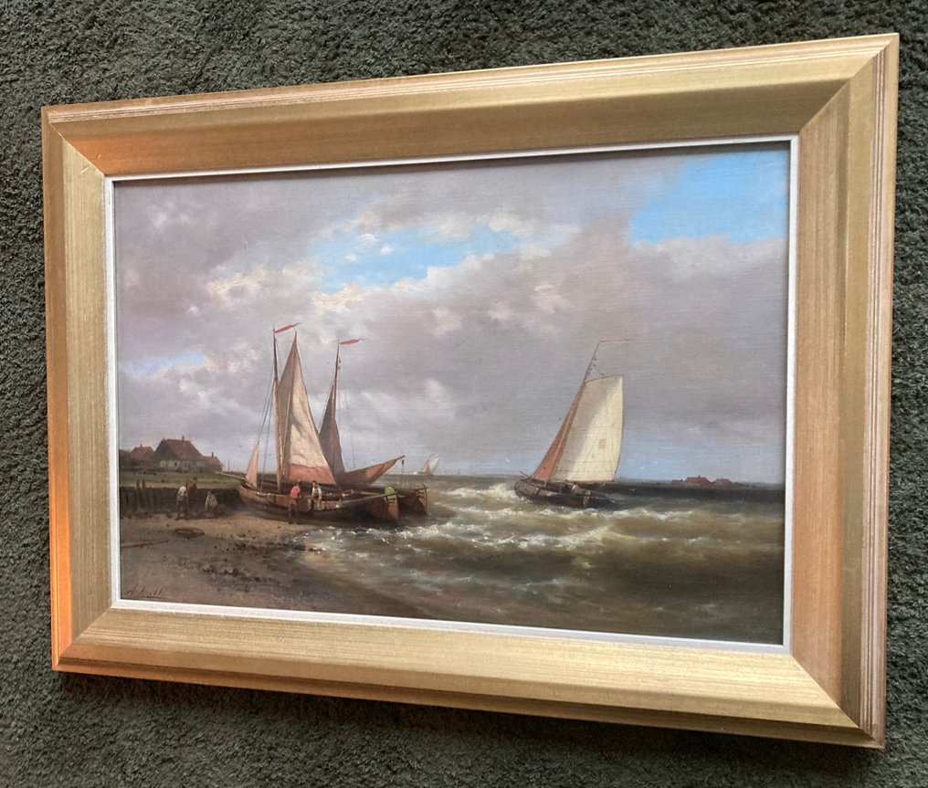 Abraham Hulk sr (1813-1897) - Zeilboten voor de kust #3.2