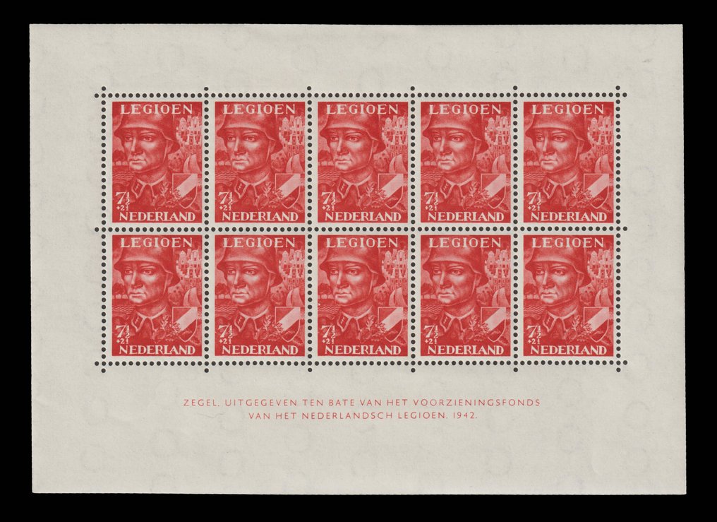 Netherlands 1942 - Legioenblokken (with plate defect) - NVPH V402/V403 #1.0