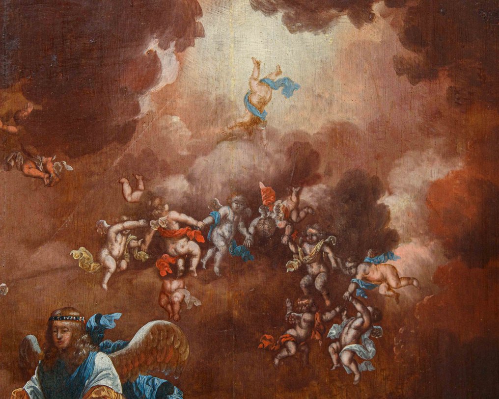 Scuola fiamminga (XVIII) - L'apparizione dell'angelo ai pastori #3.2