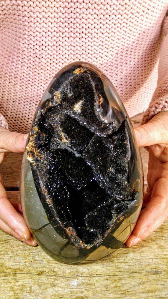 Massive  1,6 kg - Septarian - Egg Druse Cluster Freeform - Height: 17 cm - Width: 9 cm- 1965 g #1.0