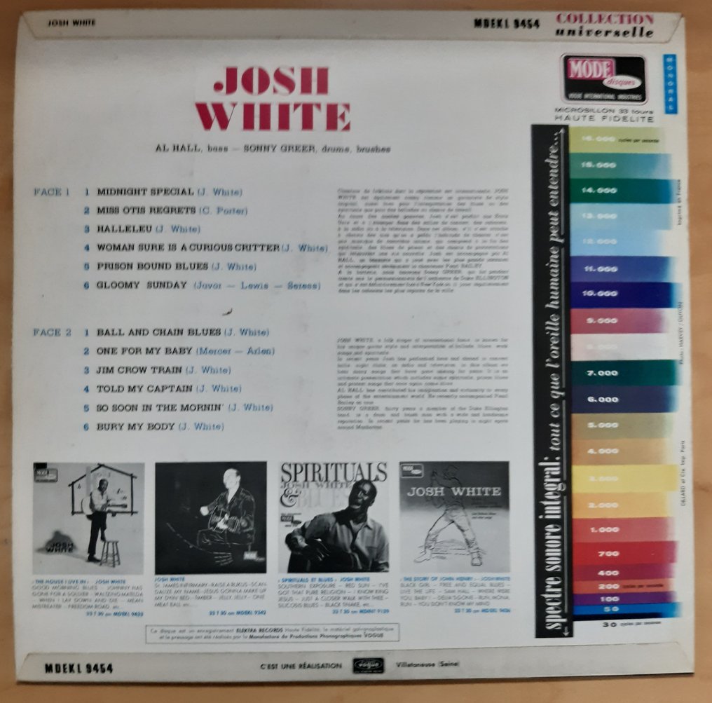 Josh White - Sings Ballads-Blues / Spirituals & Blues / The House I Live In / Josh At Midnight - Multiple titles - LP - Mono - 1957 #2.1