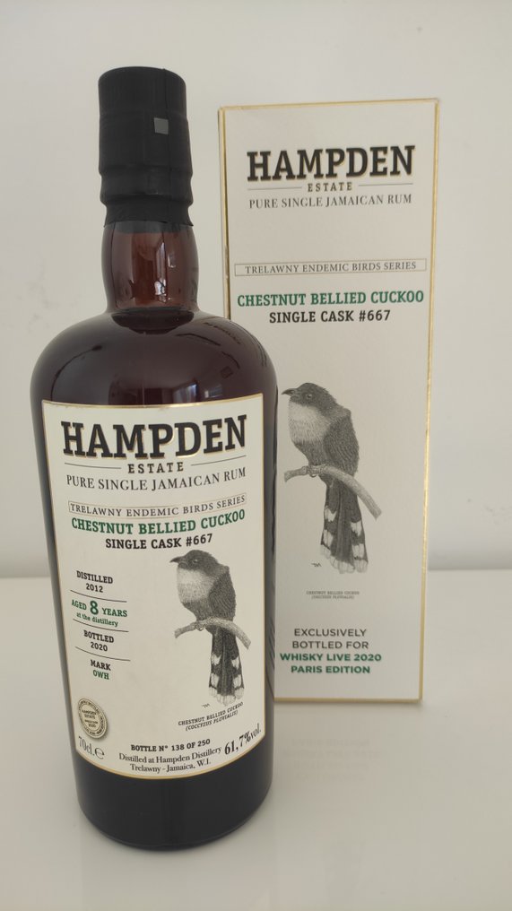 Hampden 2012 - Cask 667 - Trelawny Endemic Birds Series - Chestnut Bellied Cuckoo - b. 2020 - 70cl #1.0