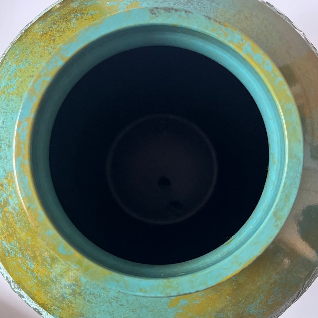 花瓶 - 黄铜色, 铜 - 日本 - Takaoka bronze 剛章（Gōshō）  (没有保留价) #4.3