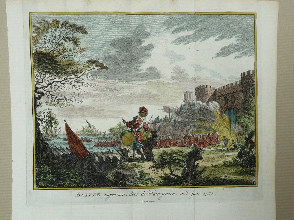 Netherlands - Den Briel; Isaac Tirion - Briele ingenomen door de Watergeuzen (...) - 1761-1780 #1.0