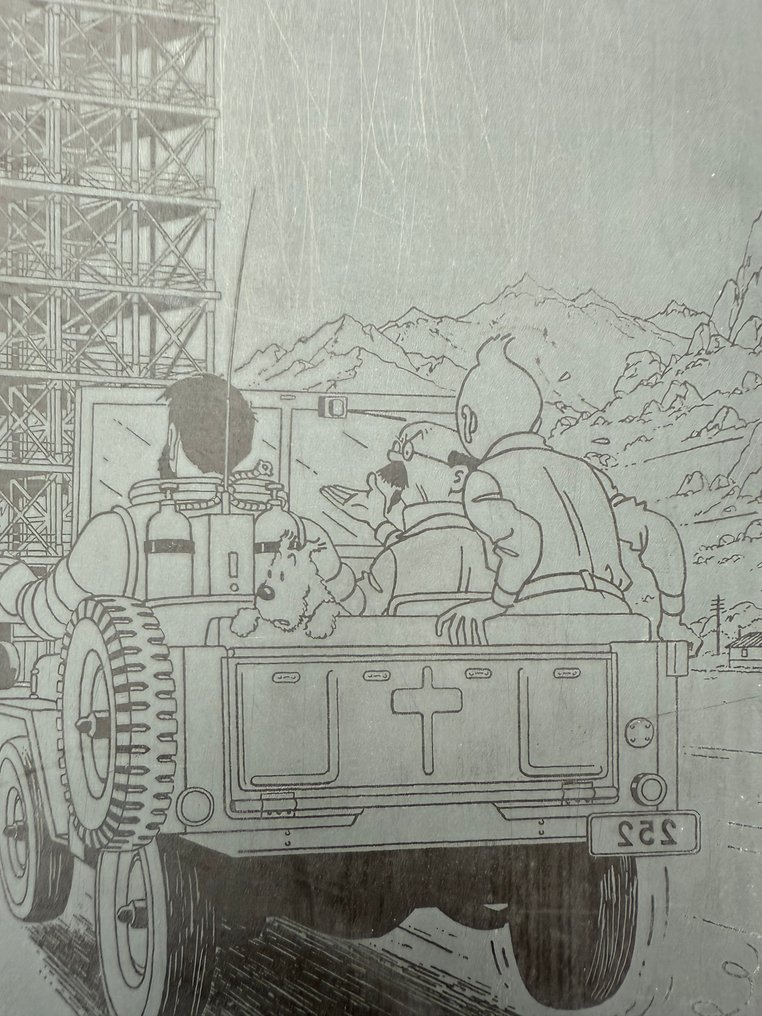 Ancienne plaque imprimerie en métal épais -couverture album - années 60 Casterman - 1960 #3.2