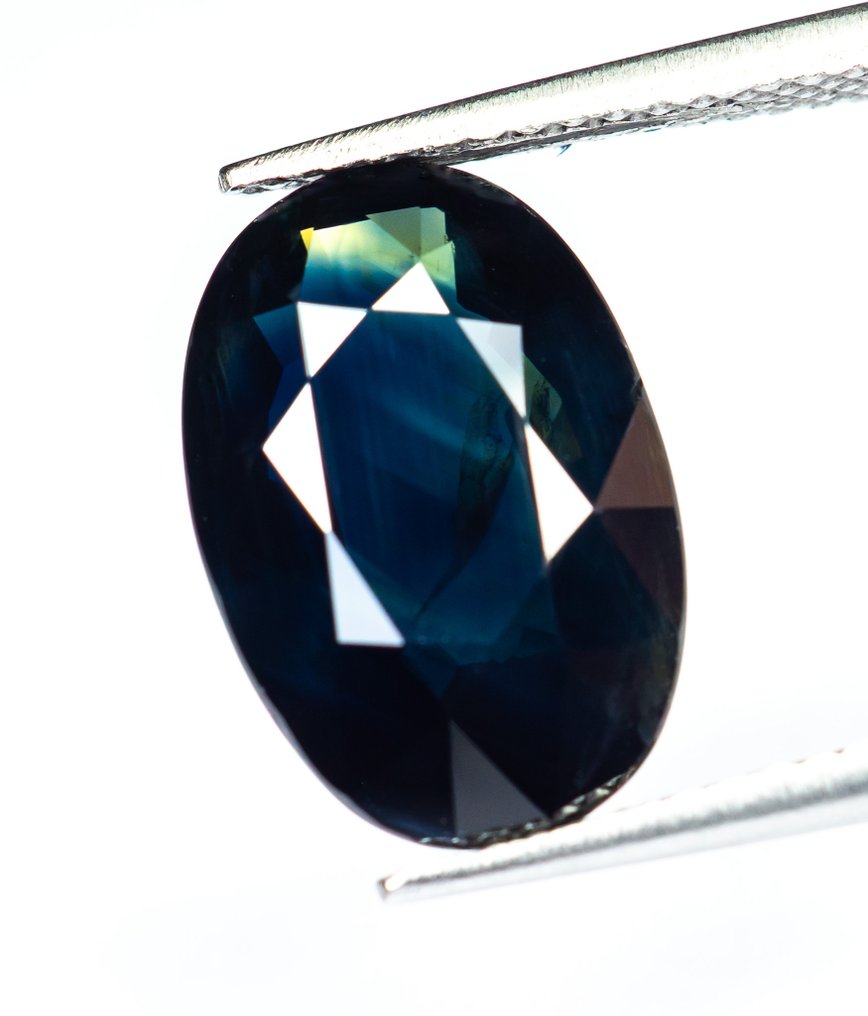 χωρίς τιμή ασφαλείας Ζαφείρι  - 7.63 ct - Bellerophon Gemlab - Σκούρο μπλε-πράσινο #2.1