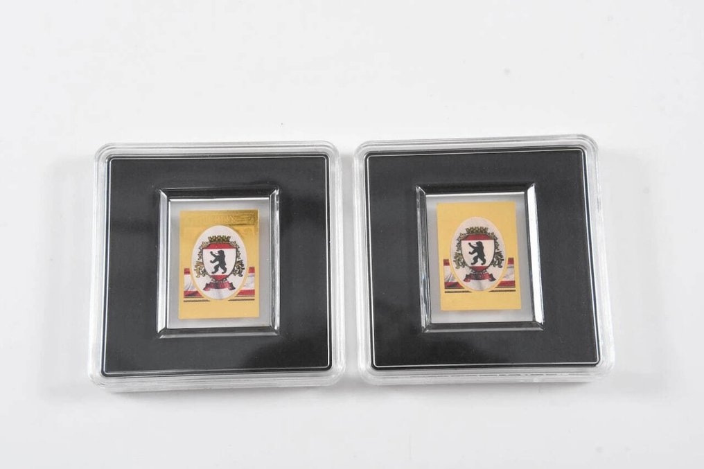 Tsjaad. 500 Francs 2022 Wappen Berlin 1/500oz (.999) - 2 coins Set  (Zonder minimumprijs) #1.0