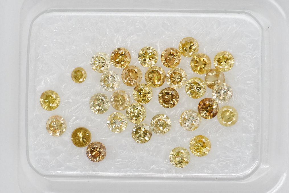 χωρίς τιμή ασφαλείας - 32 pcs Διαμάντι (Φυσικό) - 1.05 ct - Στρογγυλό - I1, I2, I3 - Gem Report Antwerp (GRA) #2.1