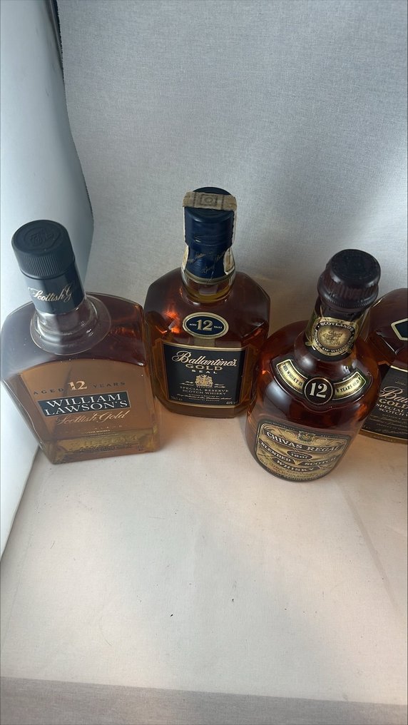 William Lawson's + Ballantine's Gold + Chivas Regal 12yo + Catto's 12yo + Logan - 70 cl, 76cl - 6 flasker #2.1