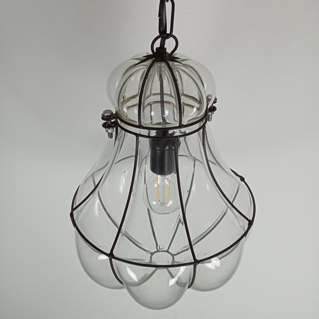 笼形吸顶灯 - 威尼斯风格吊灯 - 吹制玻璃在金属框架中 - 威尼斯灯 #1.0