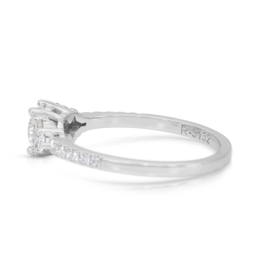 戒指 - 18K包金 白金 - 0.80ct. tw. 钻石 (天然) - 钻石 #3.2