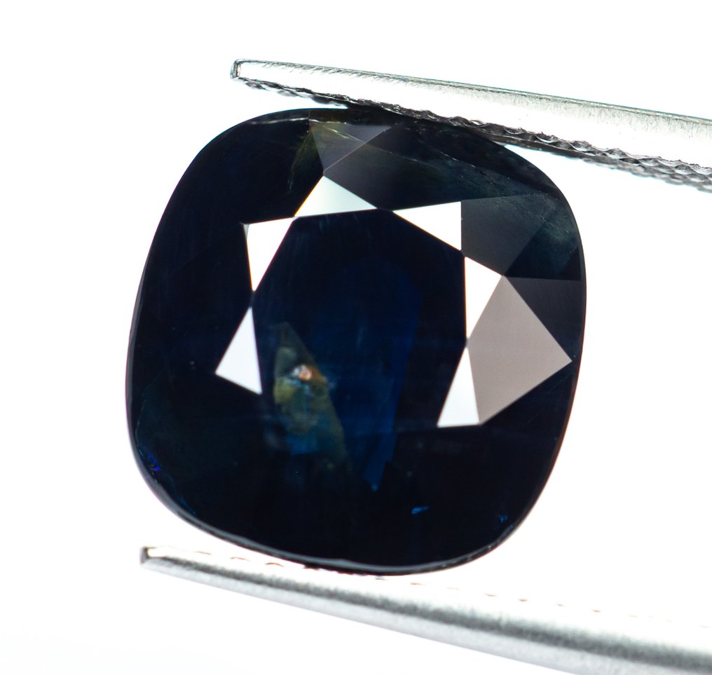 Fără preț de rezervă Safir  - 8.20 ct - Bellerophon Gemlab - Albastru închis #1.0