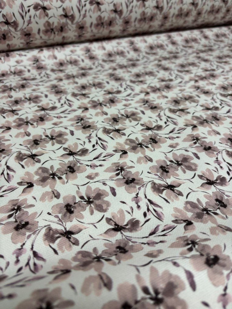 樱桃花独家面料 Panama 100% 棉 数码印花 乡村风格 - 室內裝潢織物  - 500 cm - 140 cm #3.2