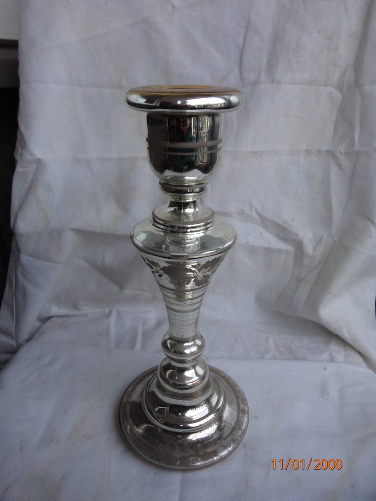 Πιατάκι - Γυαλί - Kwik ασημένιο κανδήλι. #1.0