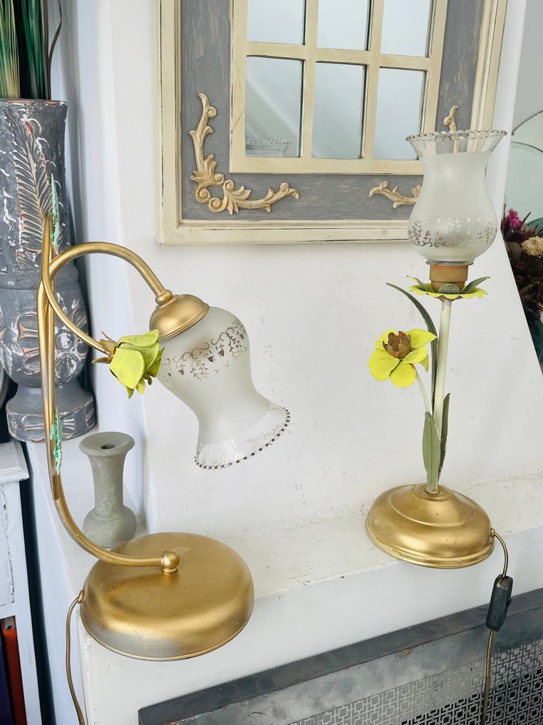 吊灯 (3) - 水晶, 黄铜 - 花卉灯 #4.3