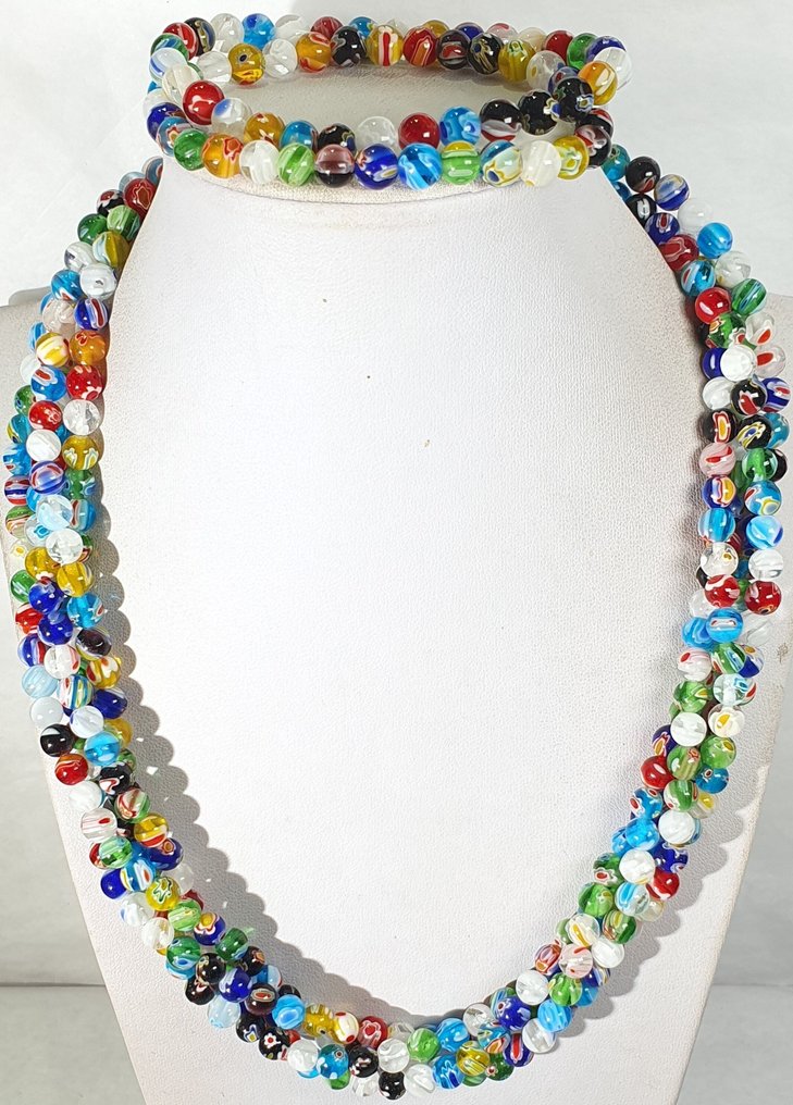 伊甸园花园玻璃水晶 - 4圈 - 内心平静 - 925纯银 - 项链 #2.1