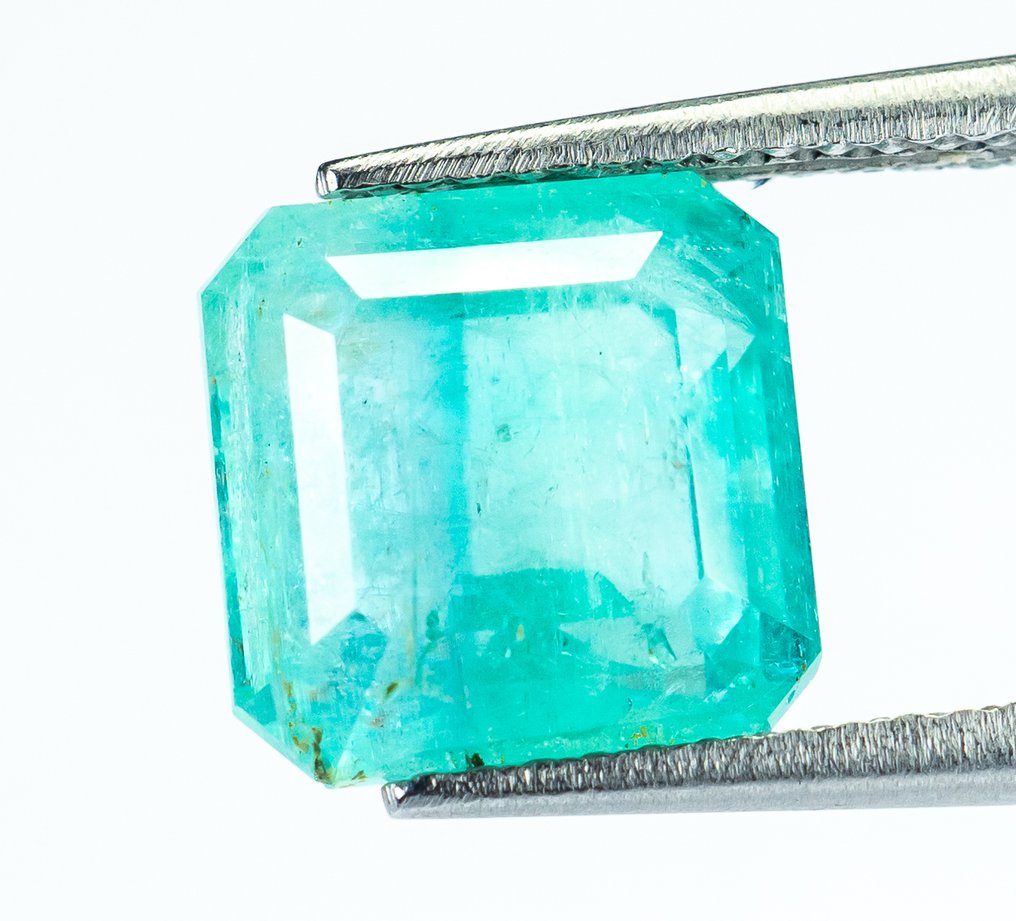 Utan reservationspris Smaragd - 4.54 ct - Bellerophon Gemlab - Blågrön (Nigeria) #1.0