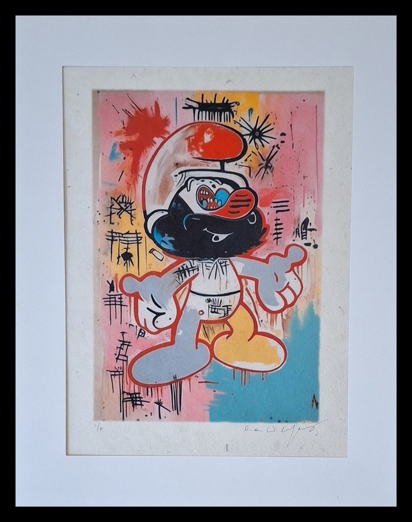 Emma Wildfang - Papa Smurf "Tribute series - Icons Reimagined "Jean-Michel Basquiat" #1.0