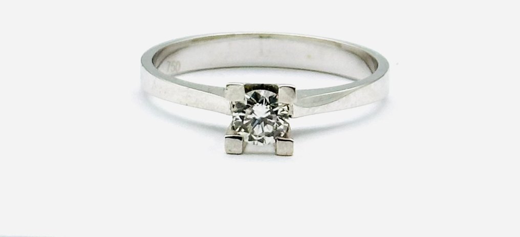 戒指 - 18K包金 白金 - 0.25ct. tw. #4.3