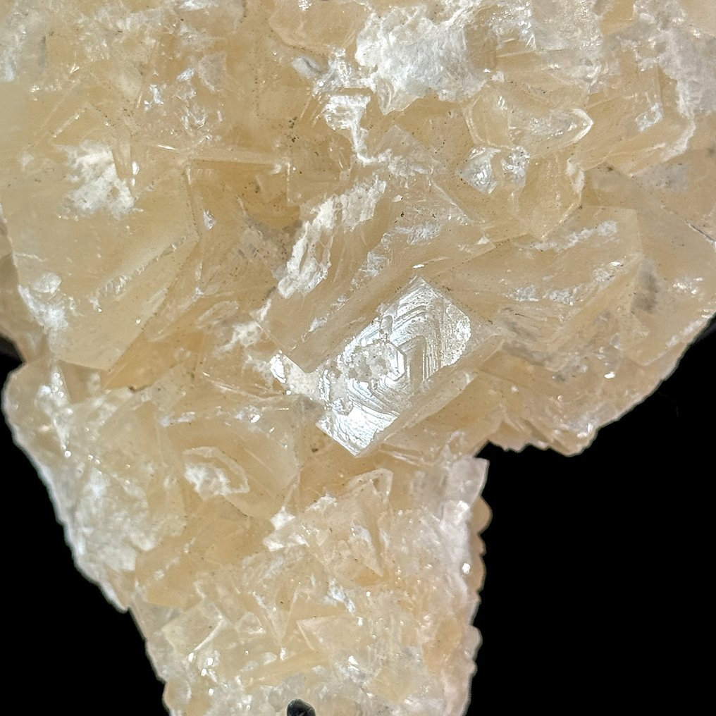 NO RESERVE PRICE-Stunning Pair of Cube Calcite and Quartz Crystal - Cluster & Sphere on custom stand - Height: 22.5 cm - Width: 10.5 cm- 1900 g - (2) #3.2