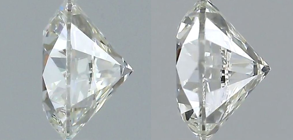 No Reserve Price - 2 pcs Diamond  (Natural)  - 0.60 ct - Round - G - VVS1 - International Gemological Institute (IGI) - *Matching Pair* #1.0