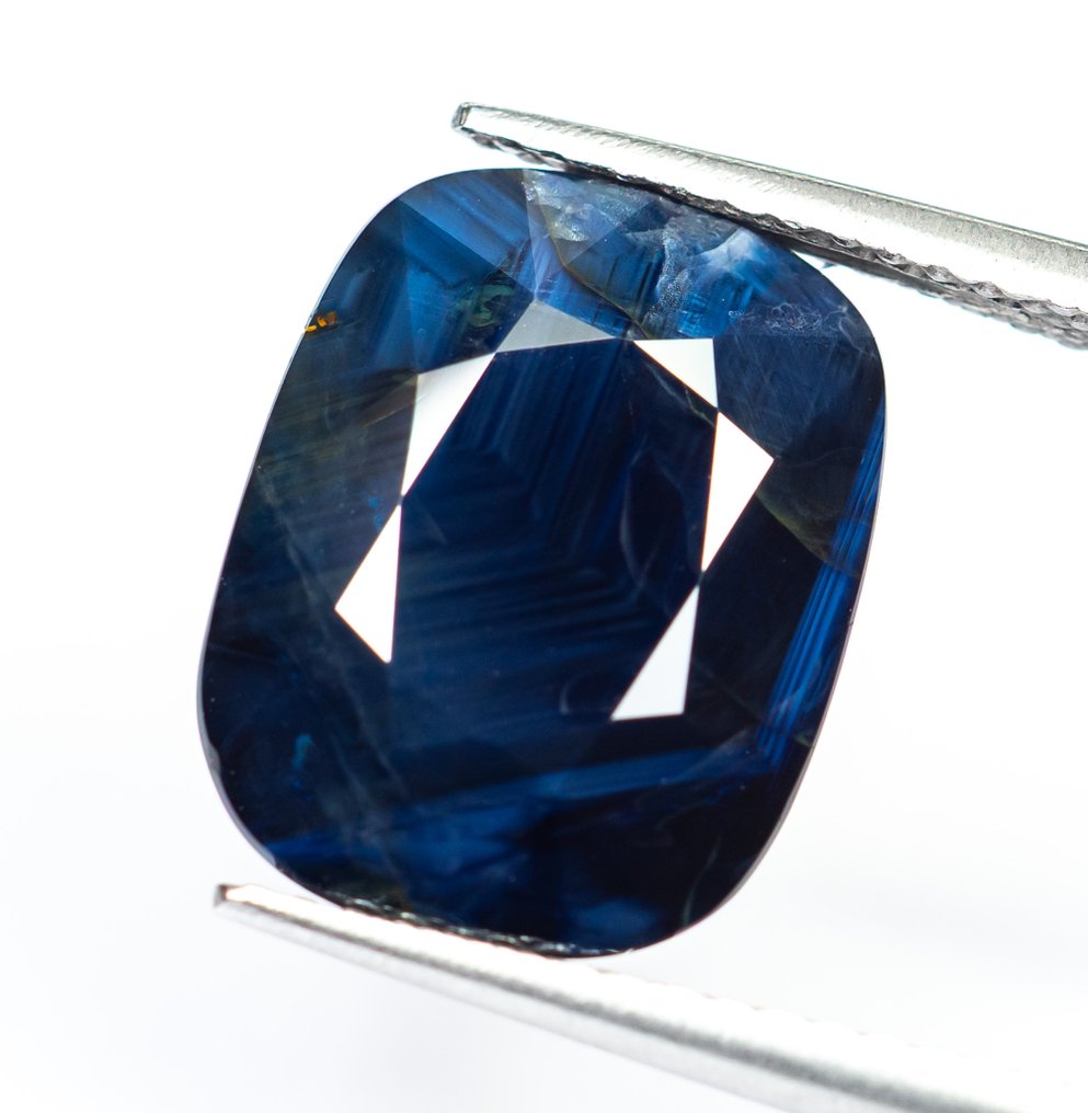 χωρίς τιμή ασφαλείας Ζαφείρι - 8.04 ct - Bellerophon Gemlab - Σκούρο Μπλε #1.0