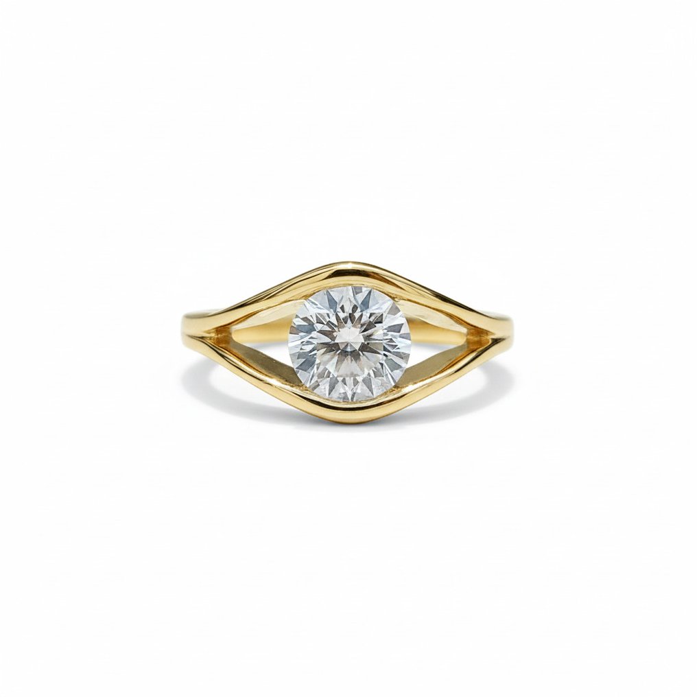 Ring - 14 kt. Yellow gold -  3.00ct. tw. Diamond (Lab-grown) #1.0
