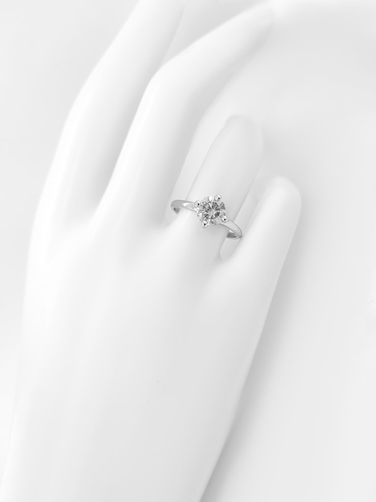 Nincs minimálár - Gyűrű - 14 kt. Fehér arany - 1.01ct. tw. Gyémánt (Természetes) #4.3