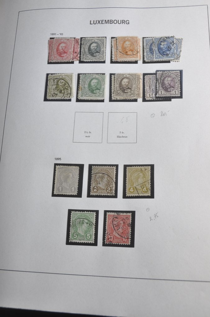 卢森堡  - 从经典开始的收藏，放在DAVO相册和各种存货簿中。 #3.2