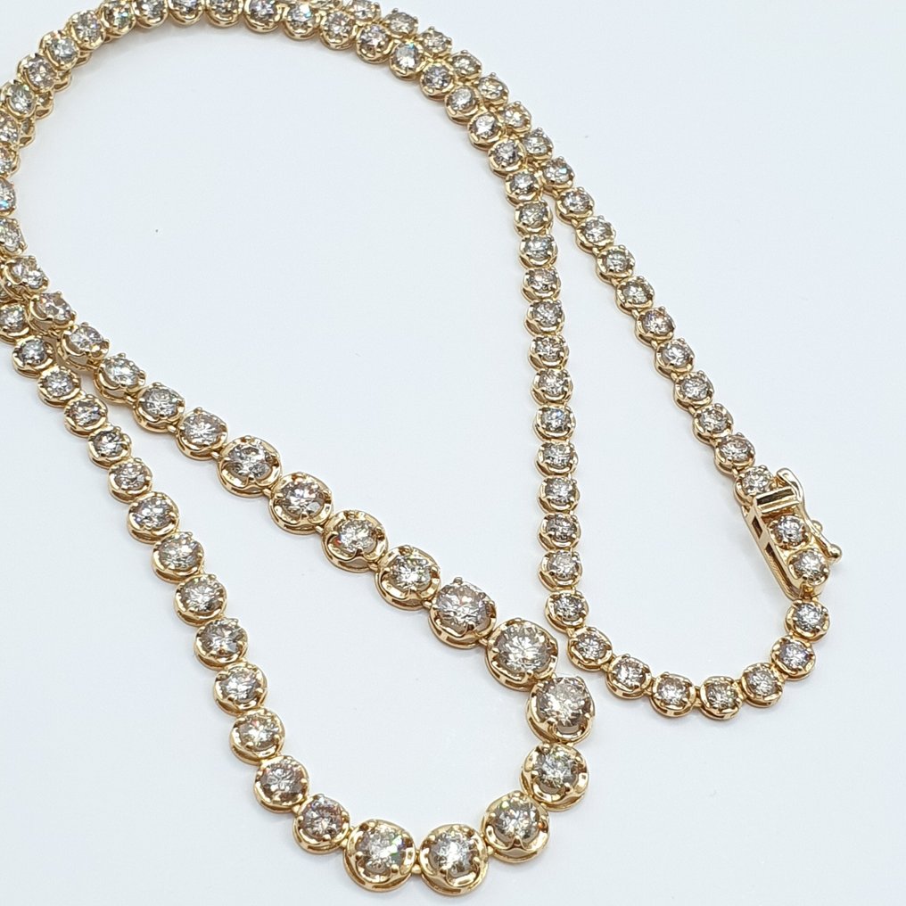 项链 - 18K包金 黄金 - 10.00ct. tw. 钻石 (天然) #4.3