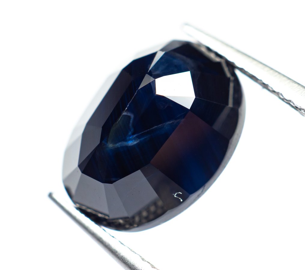 沒有保留價 藍寶石 - 8.95 ct - Bellerophon Gemlab - 深蓝色 #4.3
