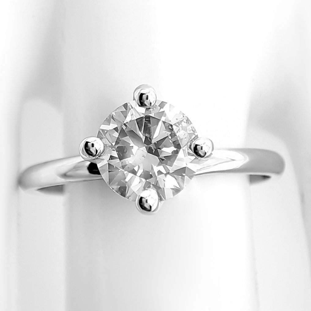 Nincs minimálár - Gyűrű - 14 kt. Fehér arany - 1.01ct. tw. Gyémánt (Természetes) #1.0