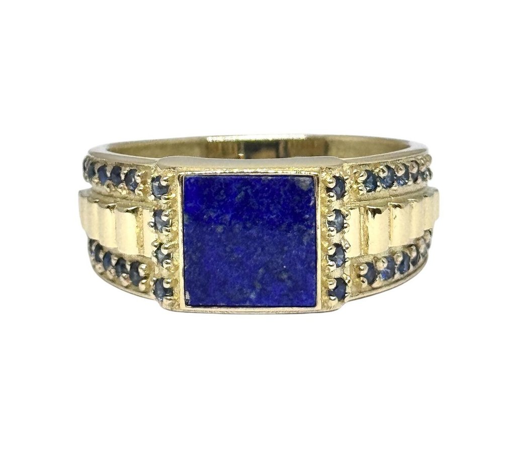 戒指 - 18K包金 黄金 -  2.34ct. tw. 青金石 - 蓝宝石 #3.2