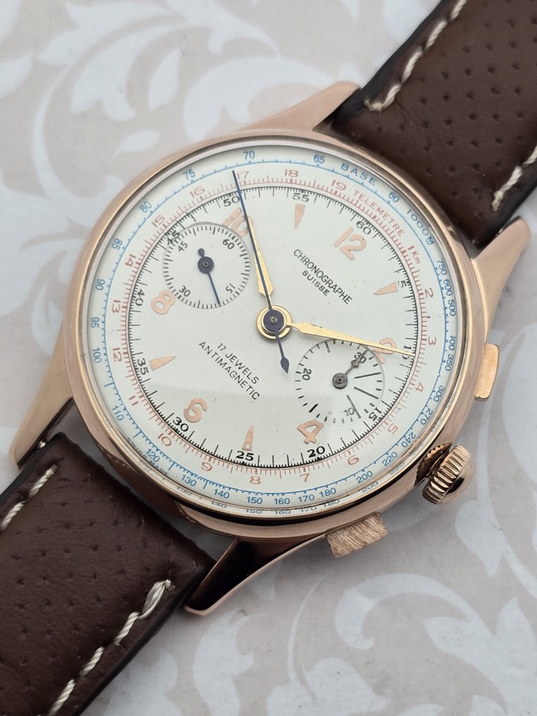 Chronographe Suisse - Cal. Landeron 48 - No Reserve Price - Men - 1950-1959  #3.2