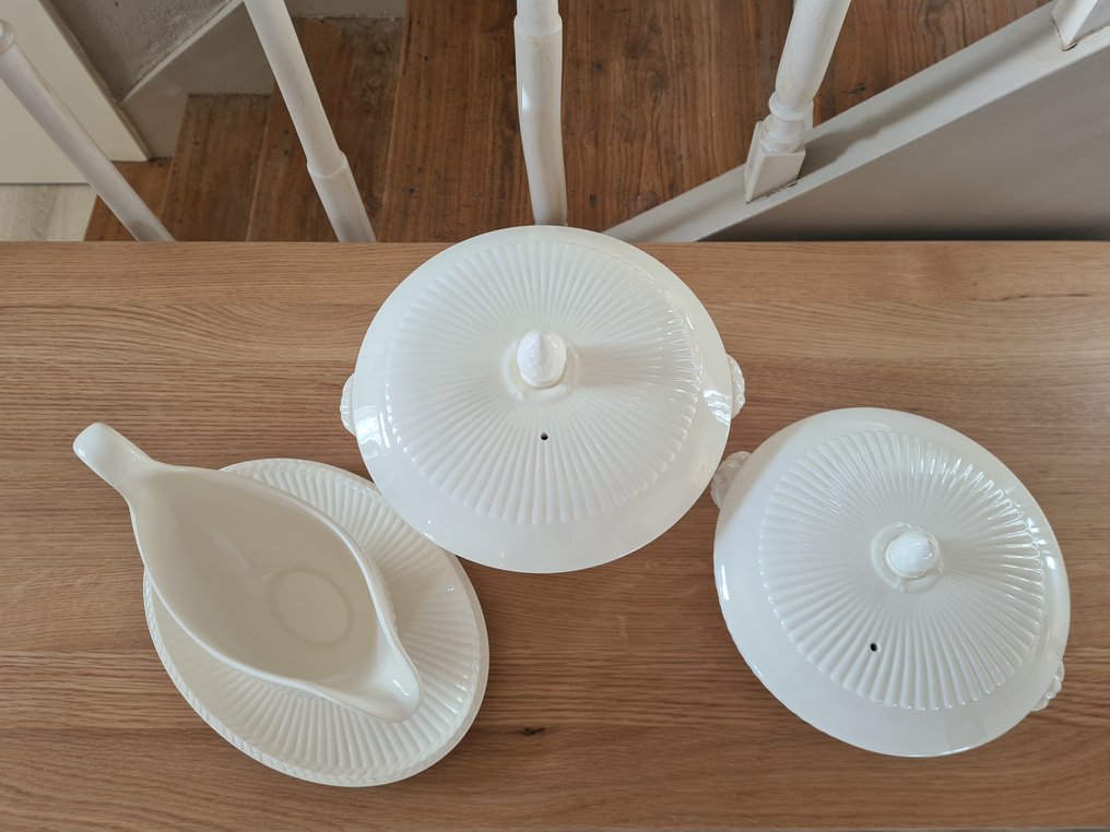 Wedgwood - Service de table (5) - Edme - Faïence - Tampon vert - 60's - bols #3.2